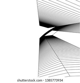 Abstract modern architecture building 3d 
