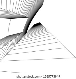 Abstract modern architecture building 3d 