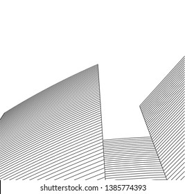 Abstract modern architecture building 3d 