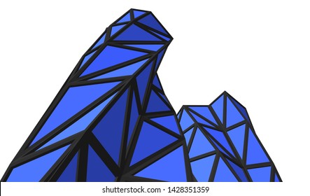 Abstract modern architecture building 3d