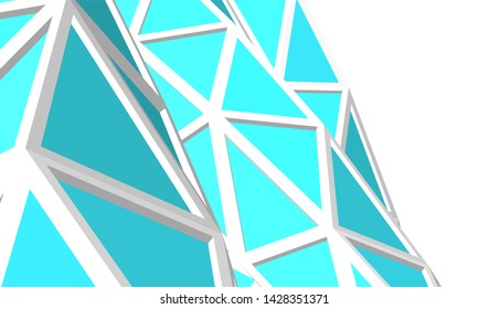 Abstract modern architecture building 3d