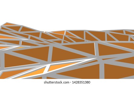 Abstract modern architecture building 3d