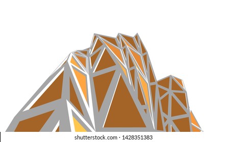 Abstract modern architecture building 3d