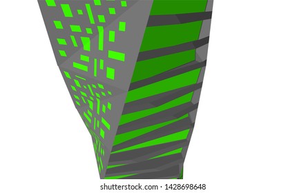 Abstract modern architecture building 3d