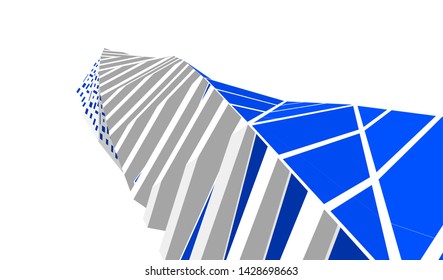 Abstract modern architecture building 3d