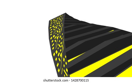 Abstract modern architecture building 3d