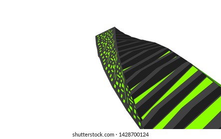 Abstract modern architecture building 3d
