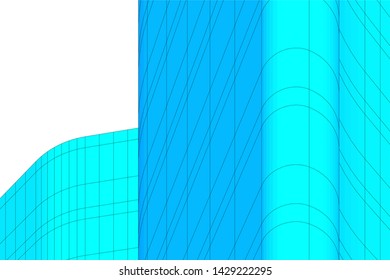 Abstract modern architecture building 3d