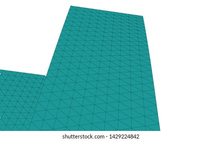 Abstract modern architecture building 3d