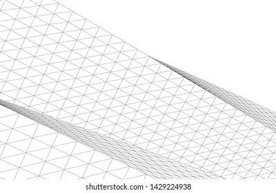 Abstract modern architecture building 3d