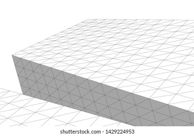 Abstract modern architecture building 3d