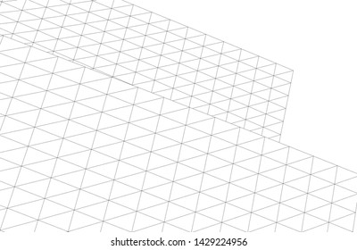 Abstract modern architecture building 3d