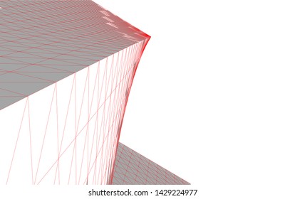 Abstract modern architecture building 3d
