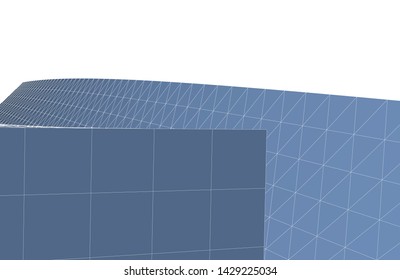 Abstract modern architecture building 3d