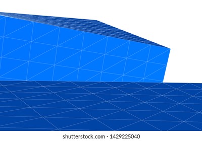 Abstract modern architecture building 3d