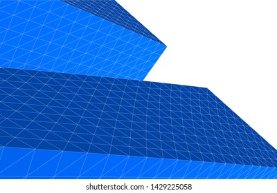 Abstract modern architecture building 3d