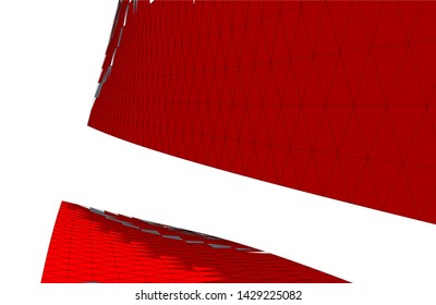 Abstract modern architecture building 3d