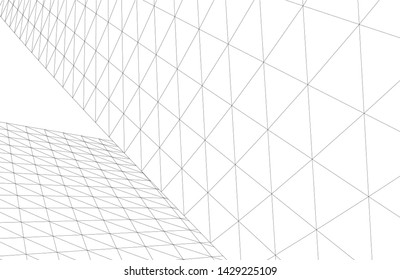 Abstract modern architecture building 3d
