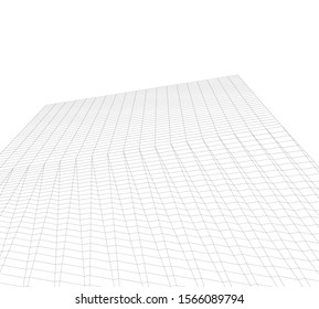 Abstract modern architecture building 3d