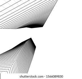 Abstract modern architecture building 3d