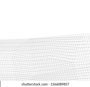 Abstract modern architecture building 3d