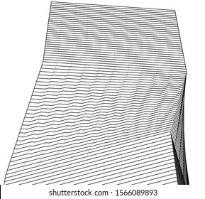 Abstract modern architecture building 3d