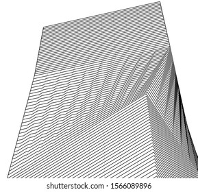 Abstract modern architecture building 3d
