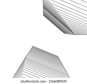 Abstract modern architecture building 3d