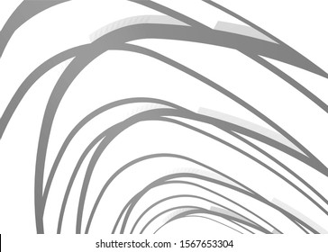 Abstract modern architecture building 3d
