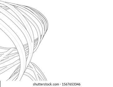 Abstract modern architecture building 3d