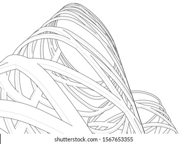 Abstract modern architecture building 3d
