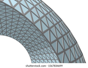 Abstract modern architecture building 3d