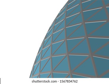 Abstract modern architecture building 3d