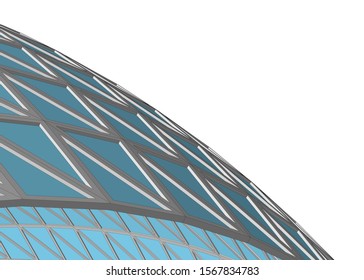 Abstract modern architecture building 3d