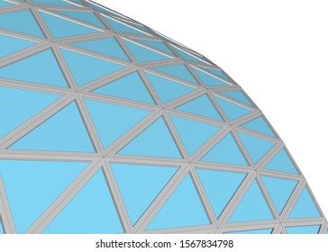 Abstract modern architecture building 3d