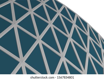 Abstract modern architecture building 3d
