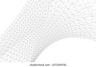 Abstract modern architecture building 3d