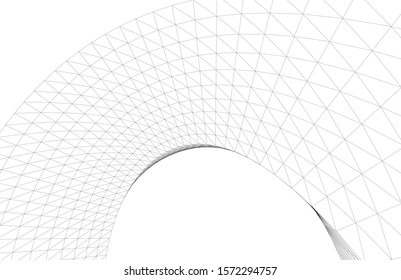 Abstract modern architecture building 3d