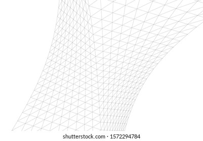 Abstract modern architecture building 3d