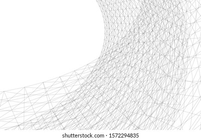 Abstract modern architecture building 3d