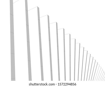 Abstract modern architecture building 3d