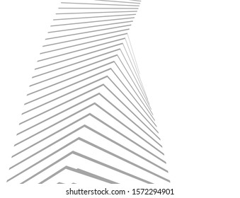 Abstract modern architecture building 3d