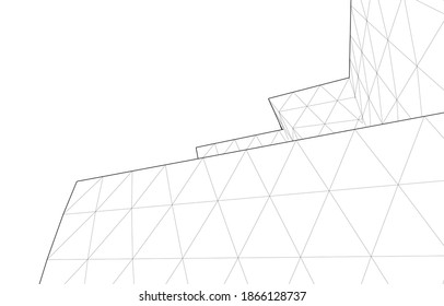 Abstract modern architecture buildings 3d illustration