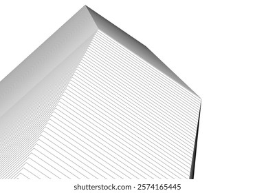 Abstract modern architecture, city buildings 3d illustration