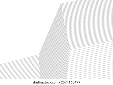 Abstract modern architecture, city buildings 3d illustration