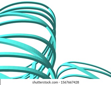 Abstract modern architecture construction 3d