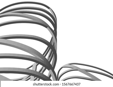 Abstract modern architecture construction 3d