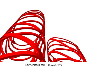 Abstract modern architecture construction 3d