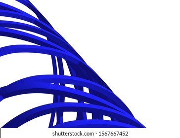 Abstract modern architecture construction 3d