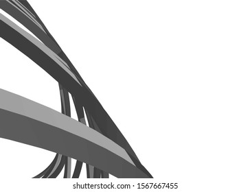 Abstract modern architecture construction 3d